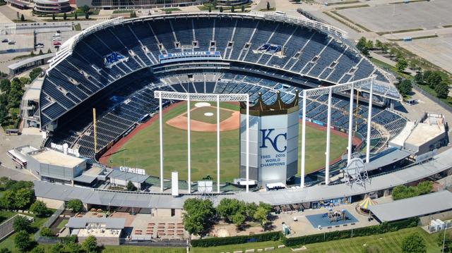 Kauffman Stadium, home of the Kansas City Royals, at the Truman Sports Complex on Tuesday, July 1, 2025, in Kansas City.